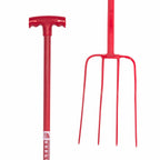 Red Gorilla - 4 Prong Manure Fork with T Handle