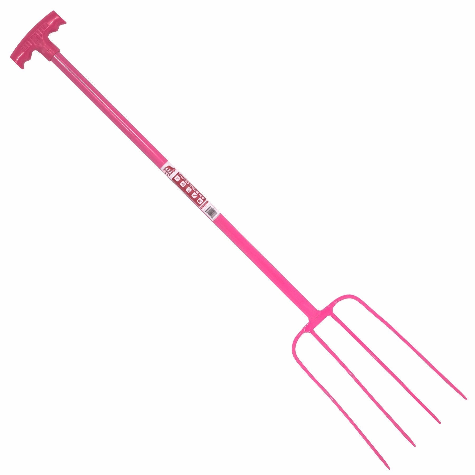 Red Gorilla - 4 Prong Manure Fork with T Handle